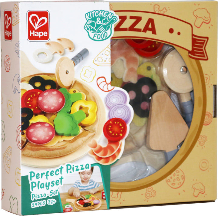 Juego De Pizza Ingredientes De Madera Niños