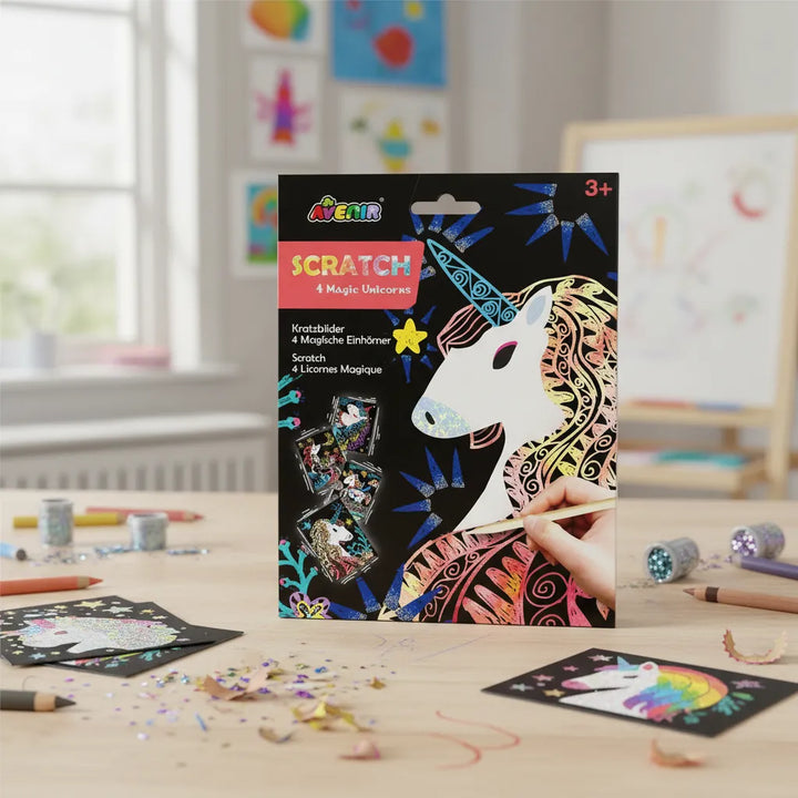 Set De Arte y Manualidades Para Raspar Unicornio