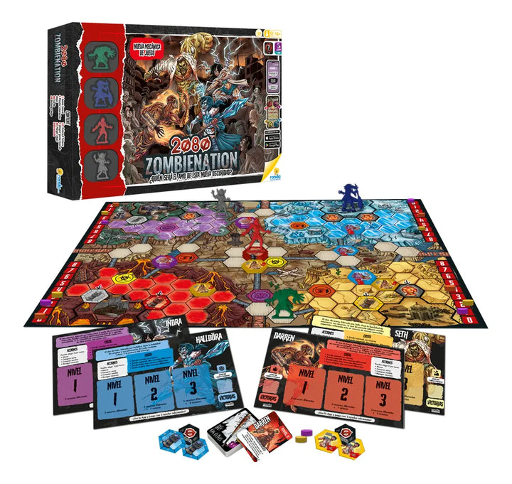 Juego De Mesa Zombienation Estrategia 2080 Para Niños