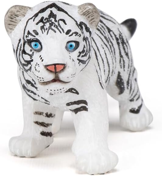 Figura Coleccionable Tigre Blanco Pintada A Mano