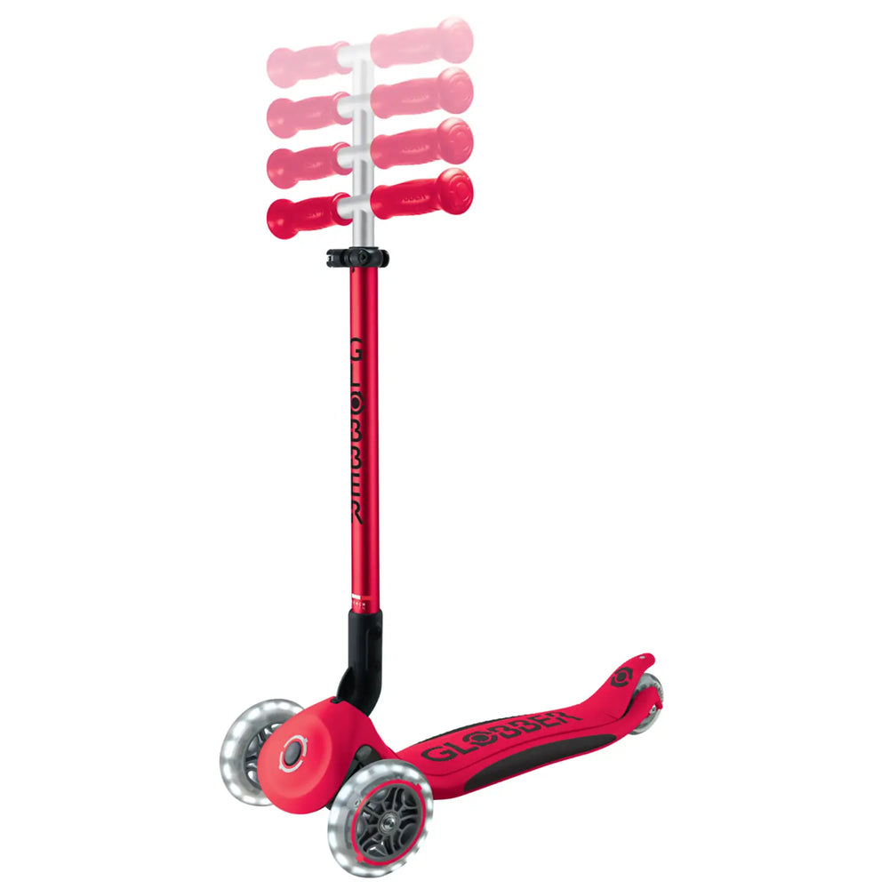 Patineta Primo Plus Lights Plegable Rojo Para Niños