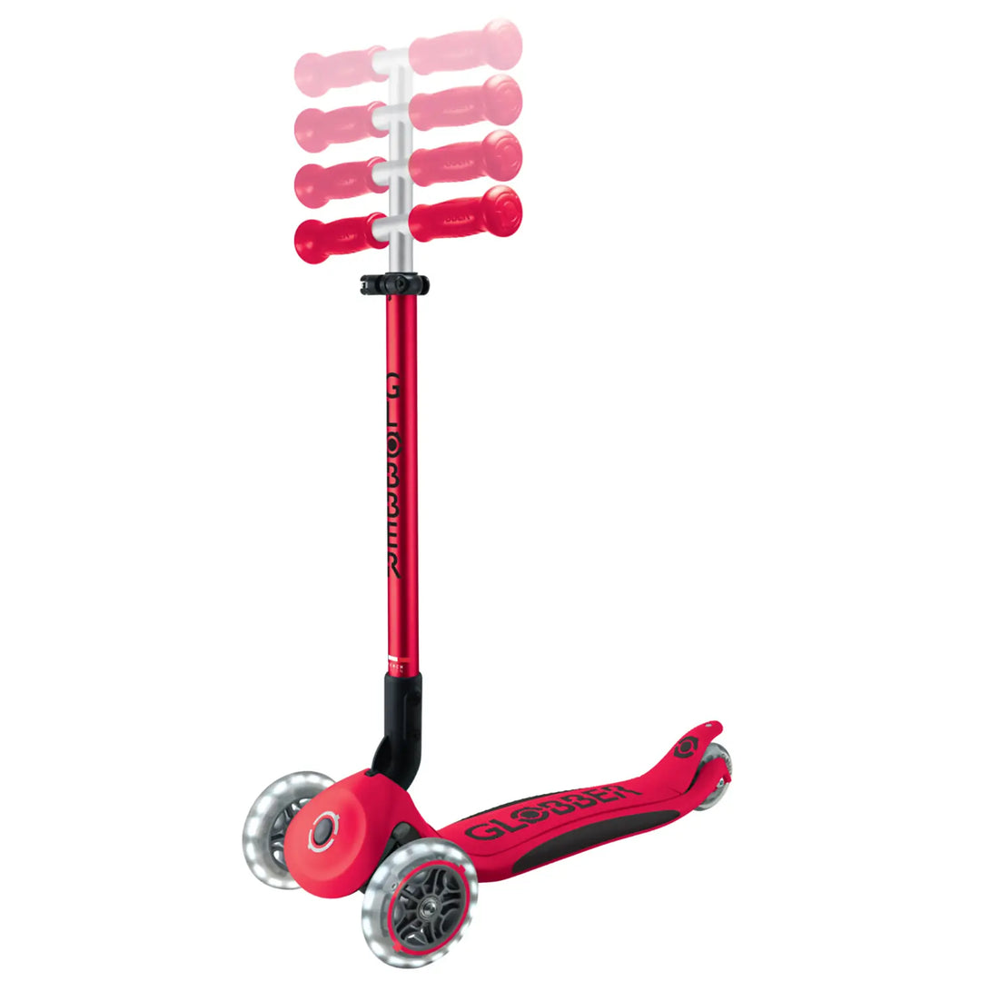 Patineta Primo Plus Lights Plegable Rojo Para Niños