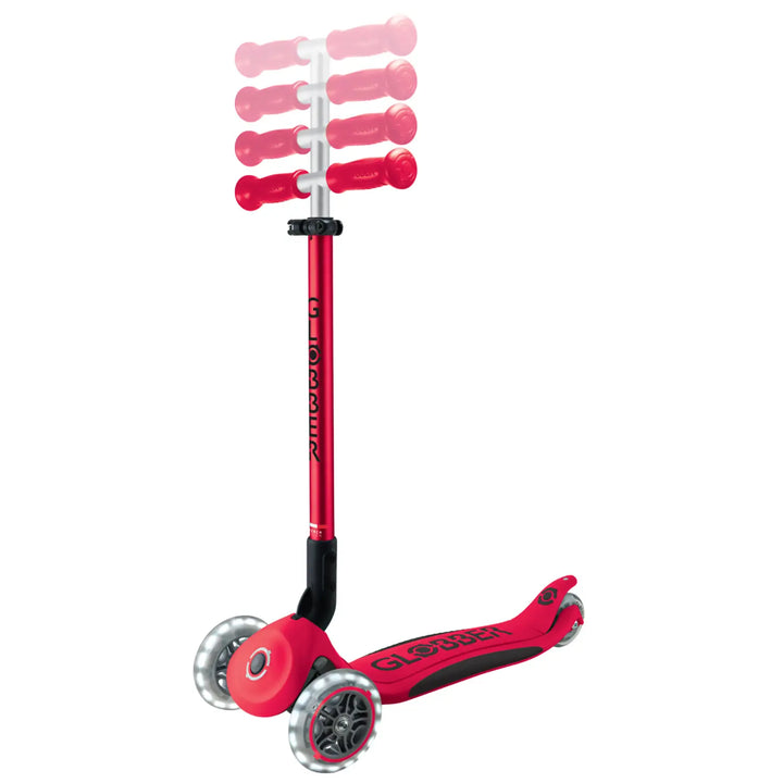 Patineta Primo Plus Lights Plegable Rojo Para Niños
