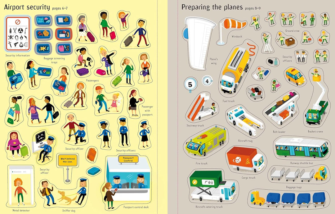 Libro Para Colorear Con Sticker El Aeropuerto Para Niños