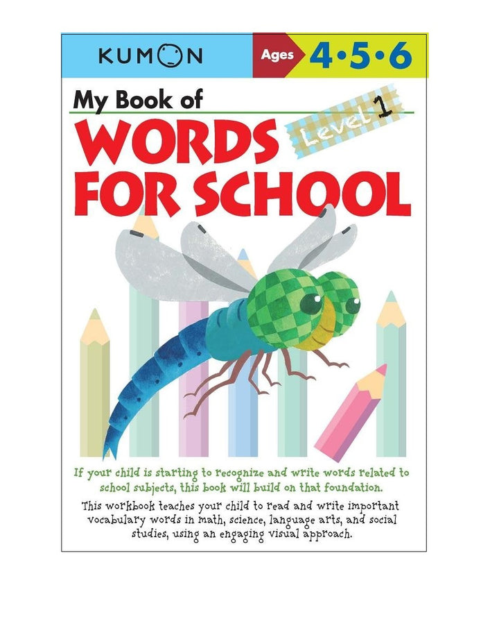 Libro Kumon My Book Of Words For School Level 1 Niños