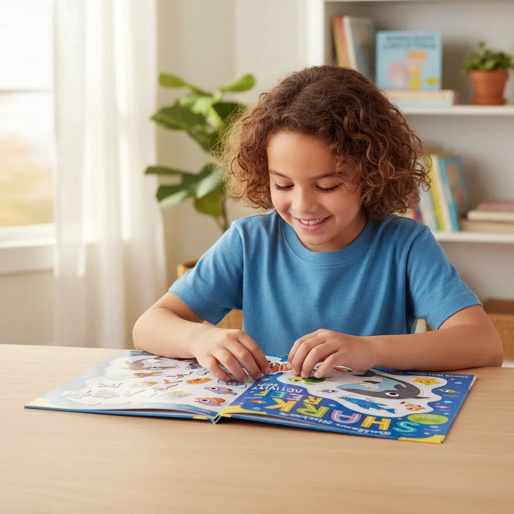 Libro De Actividades Con Stickers Animales Del Mar