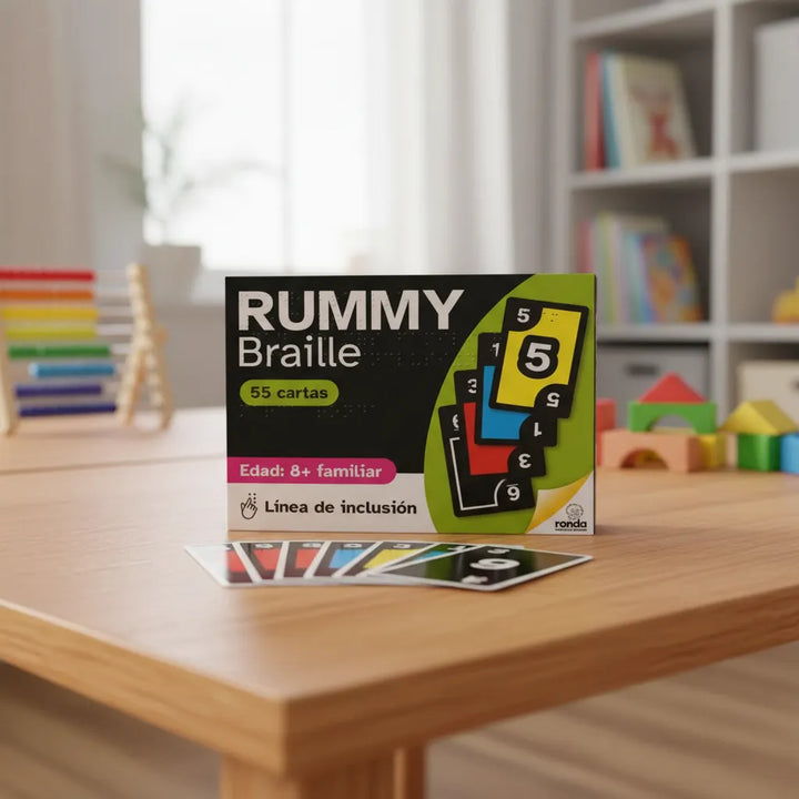 Juego De Cartas Rummy Braille Para Niños