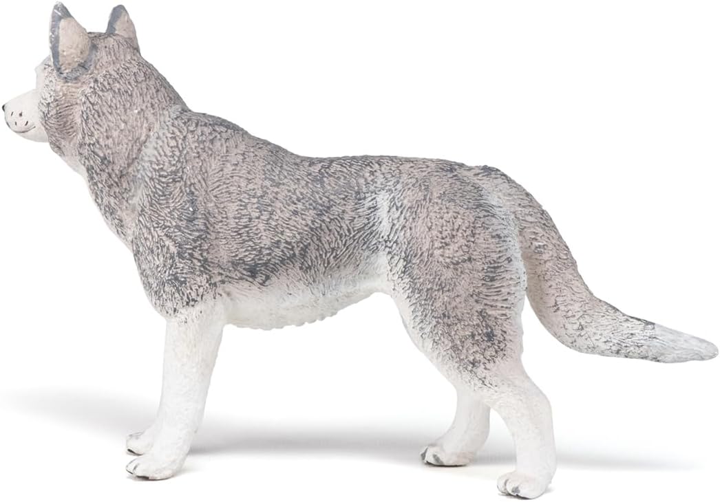 Figura Coleccionable Perro Husky Pintada A Mano papo