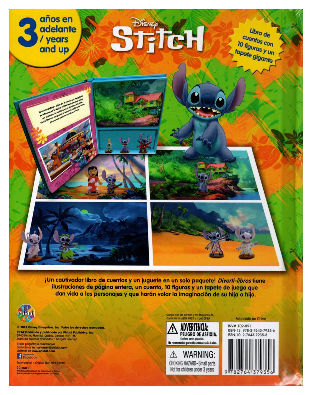Libro Infantil De Cuentos Stitch Con Figuras Niños