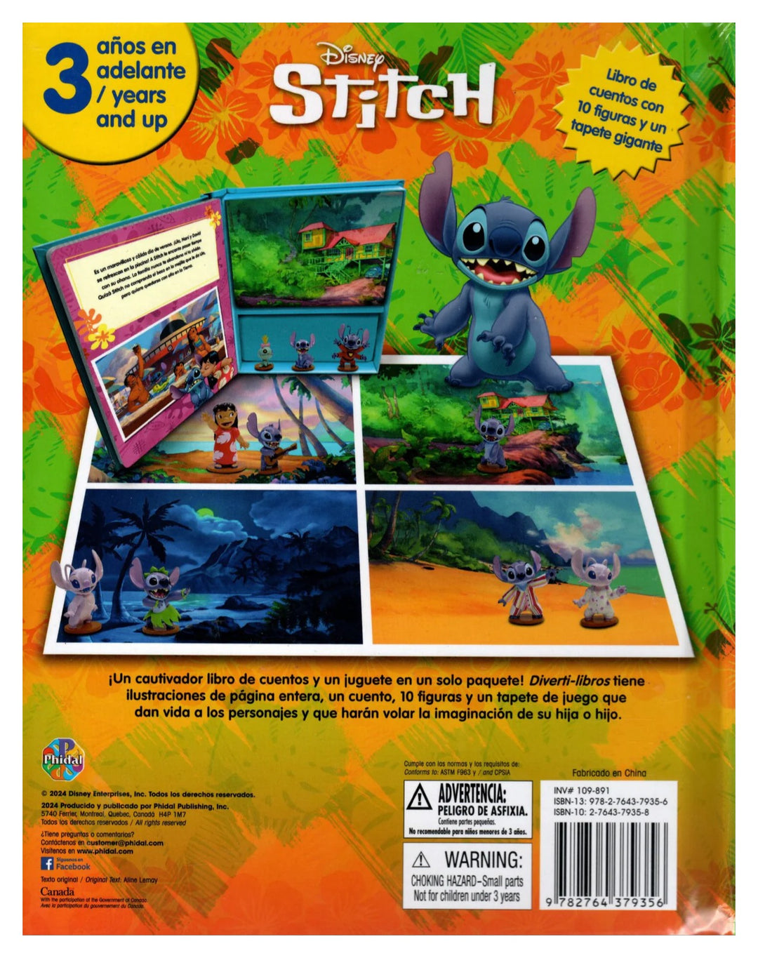Libro Infantil De Cuentos Stitch Con Figuras Niños