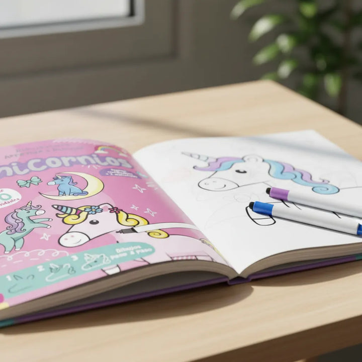 Libro Borrable Aprende A Dibujar Unicornios Para Niños
