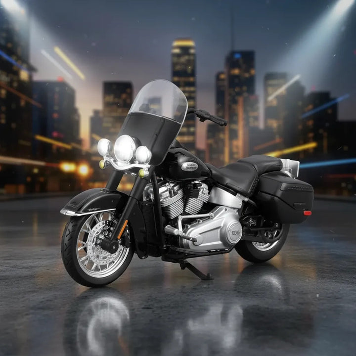 Moto escala 118 Harley Davidson  Heritage Classic para Niños