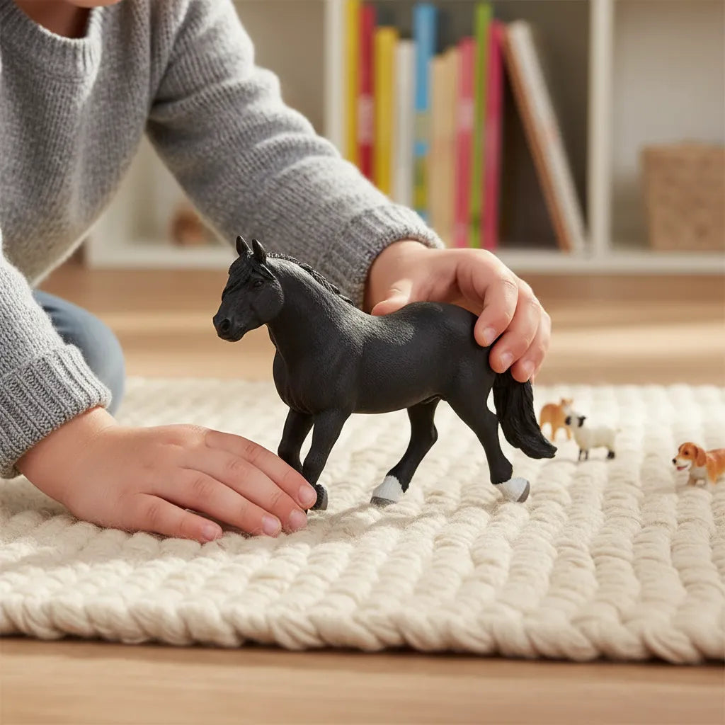 Figura Animales Caballo Noriker Pintado A Mano