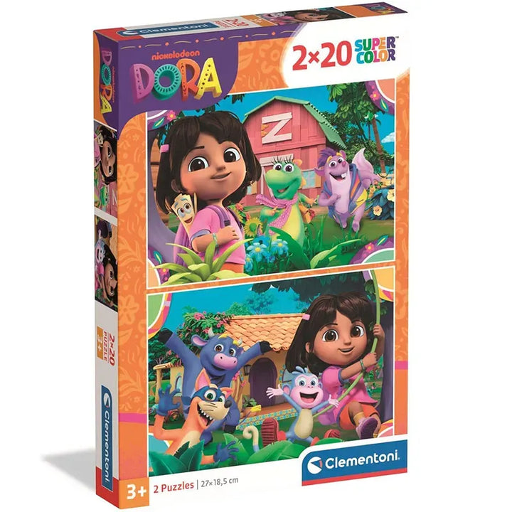 Rompecabezas 2 X 20 Piezas Dora Clementoni Para Niños