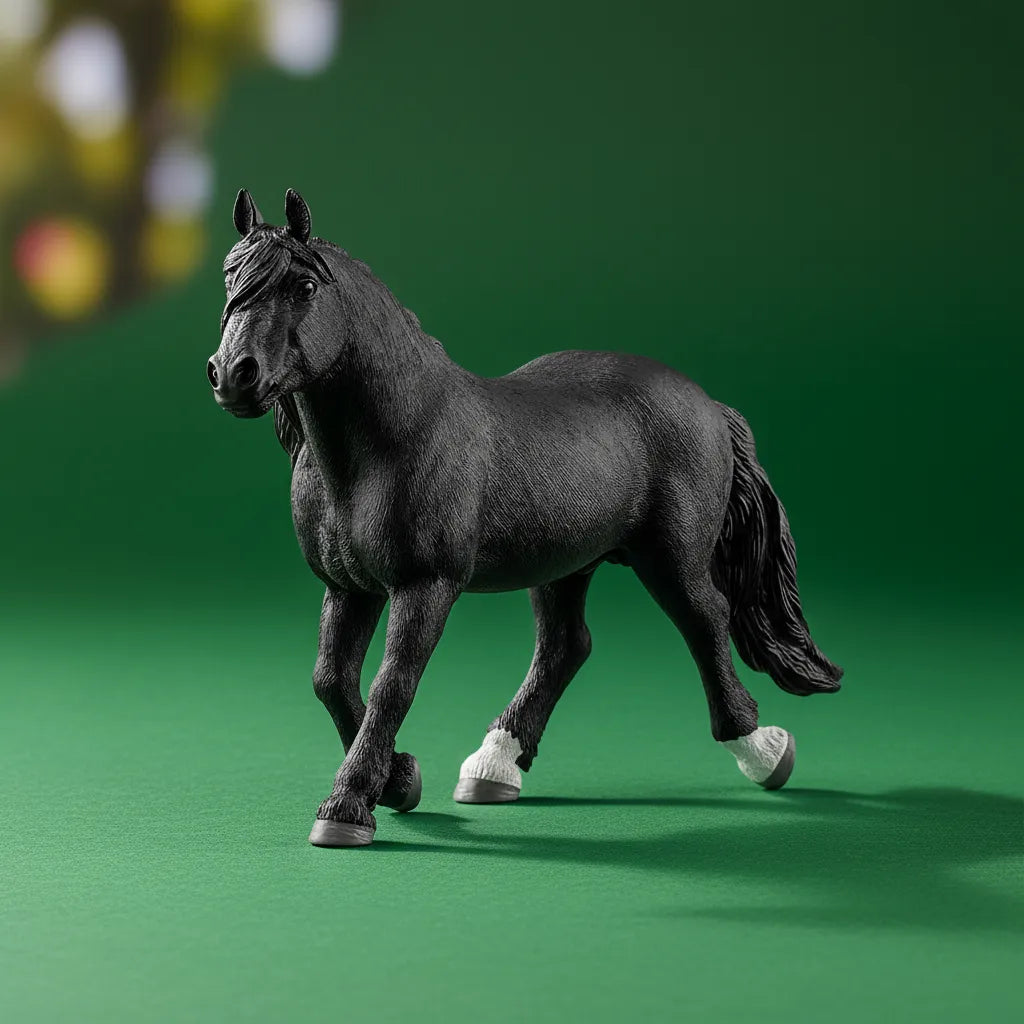 Figura Animales Caballo Noriker Pintado A Mano