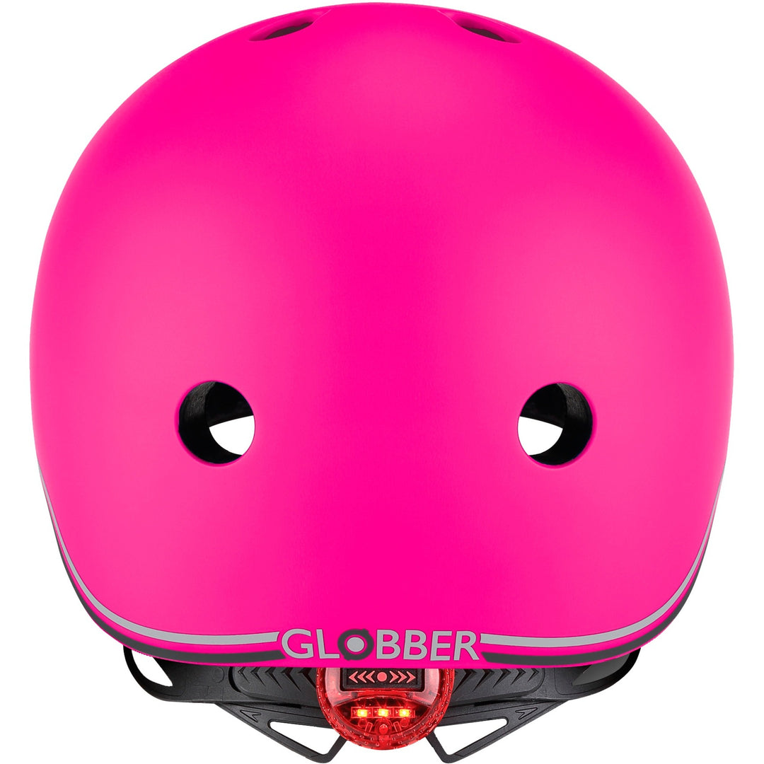 Casco Protector Niños Con Luz Led Ajustable rosado