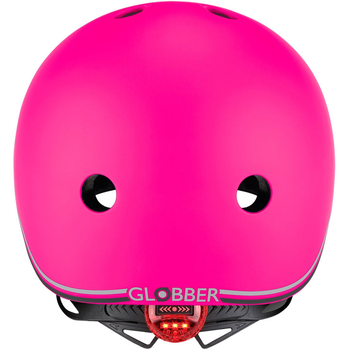 Casco Protector Niños Con Luz Led Ajustable rosado