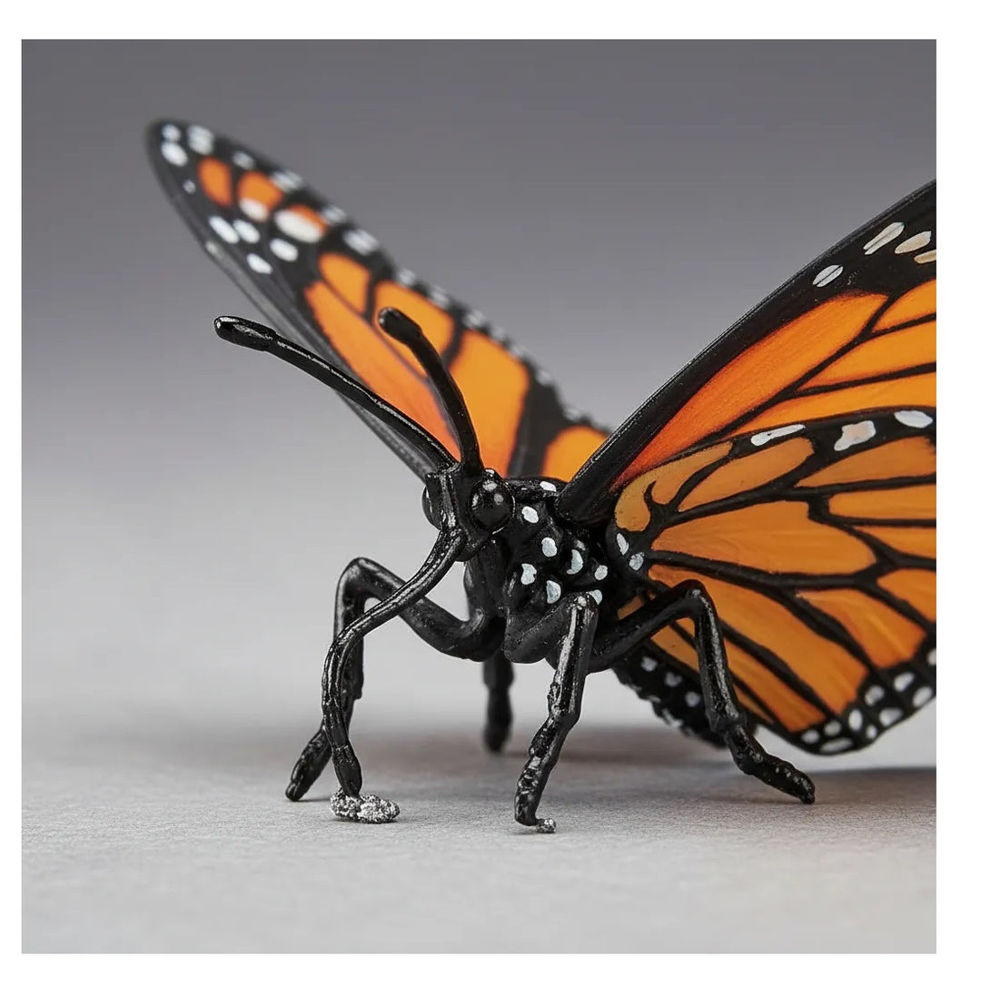 Figura Mariposa Monarca Pintada A Mano Papo