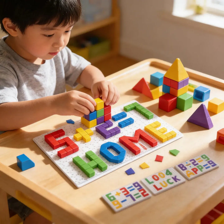 Juego Construcción Creativo De Bloques De Colores Para Niños