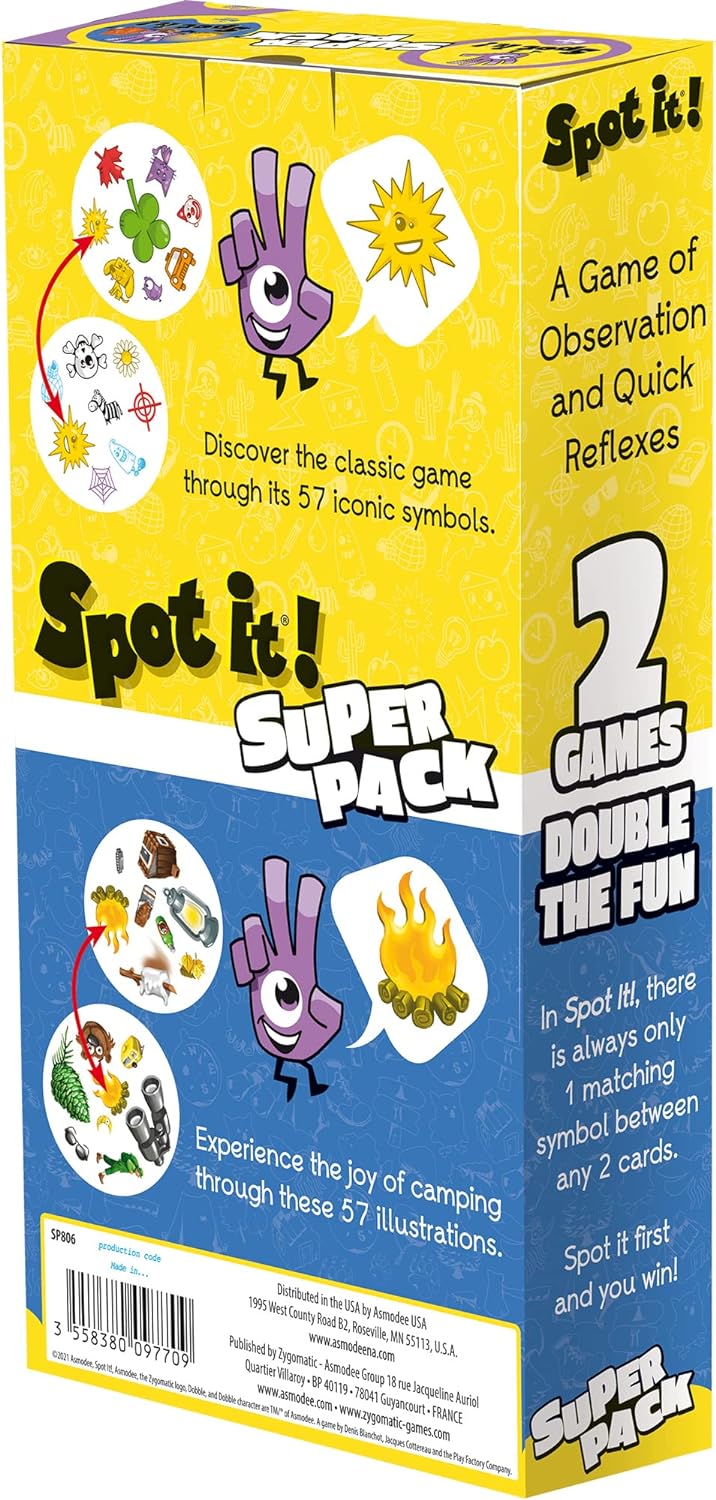 Juego De Mesa Spot It Super Pack 2 Familia