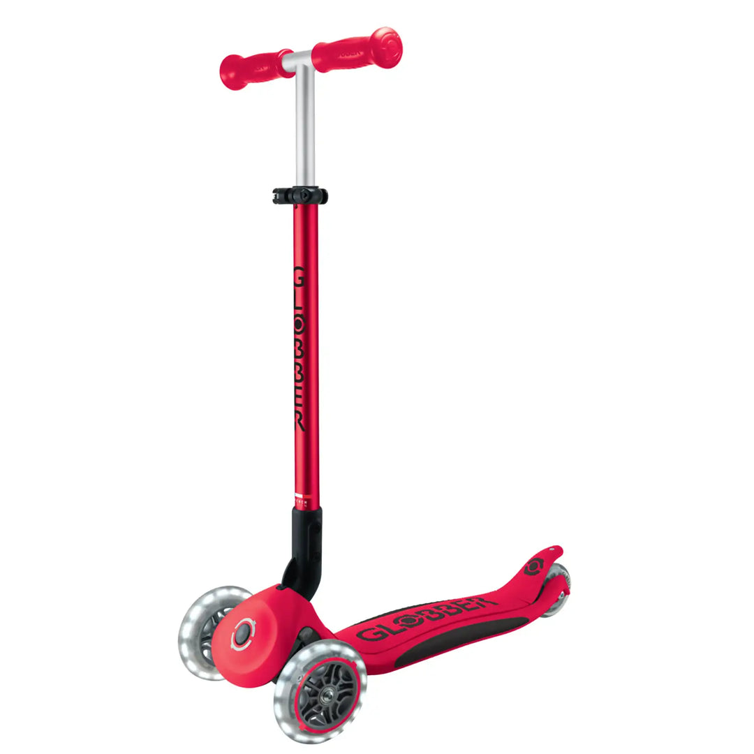 Patineta Primo Plus Lights Plegable Rojo Para Niños