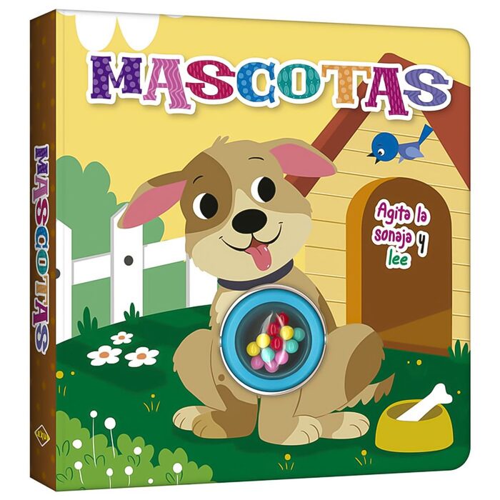 Libro Didáctico Mascotas Con Sonajero Para Niños