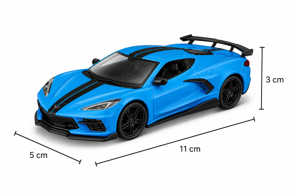 Carros A Escala 1/36 Chevrolet Corvette Stingray Coupe Azul