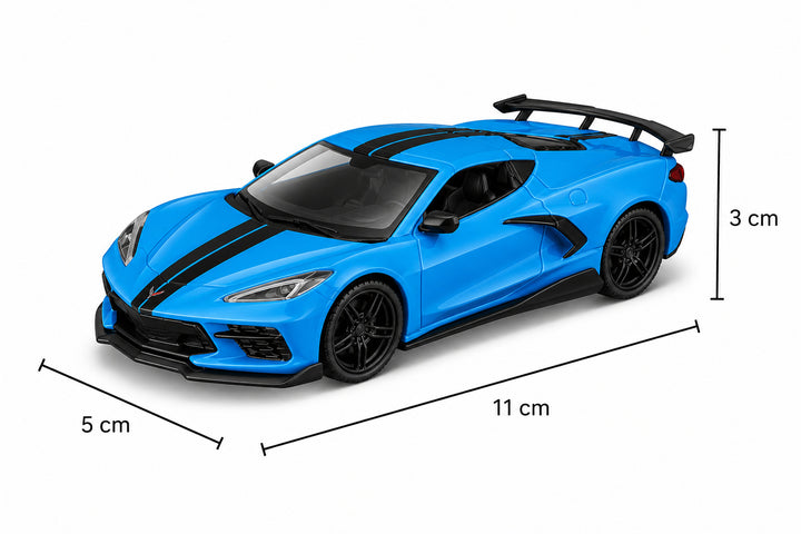 Carros A Escala 1/36 Chevrolet Corvette Stingray Coupe Azul