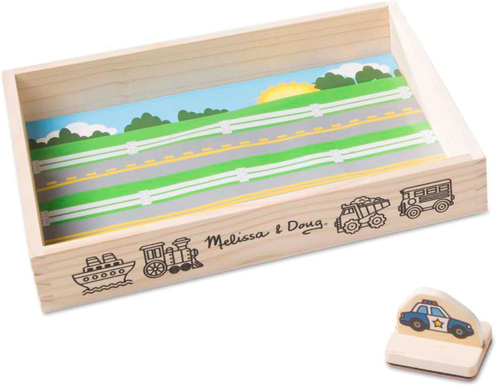 Set De Sellos De Madera Vehículos Para Niños