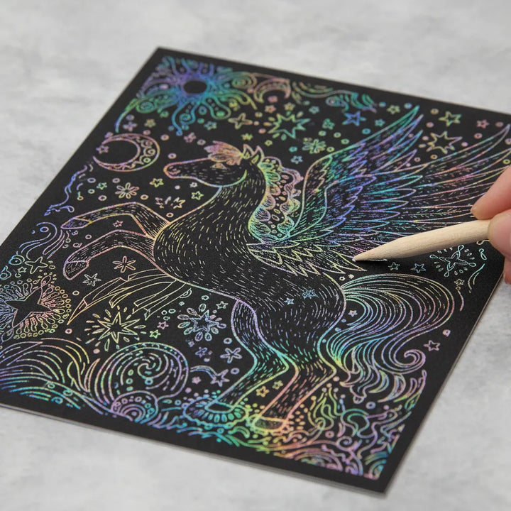Set De Arte y Manualidades Para Raspar Pegasus