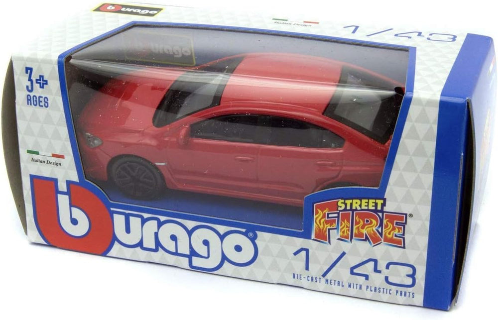 Carro Coleccionable Bburago A Escala 1/43 Subaru Wrx Sti Rojo