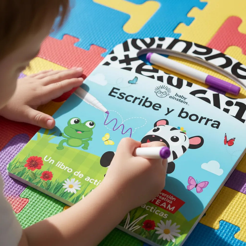 Libro Didáctico Escribe Y Borra Baby Einstein Para Niños