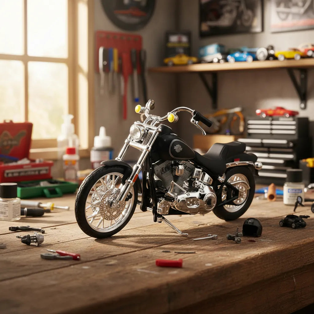 Moto Escala 1/18 Harley Davidson Fxst Softail