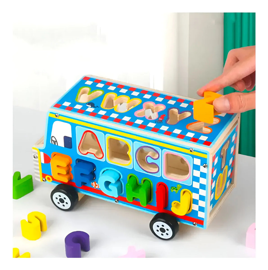 Bus Multifuncional Para Encajar En Madera Para Niños