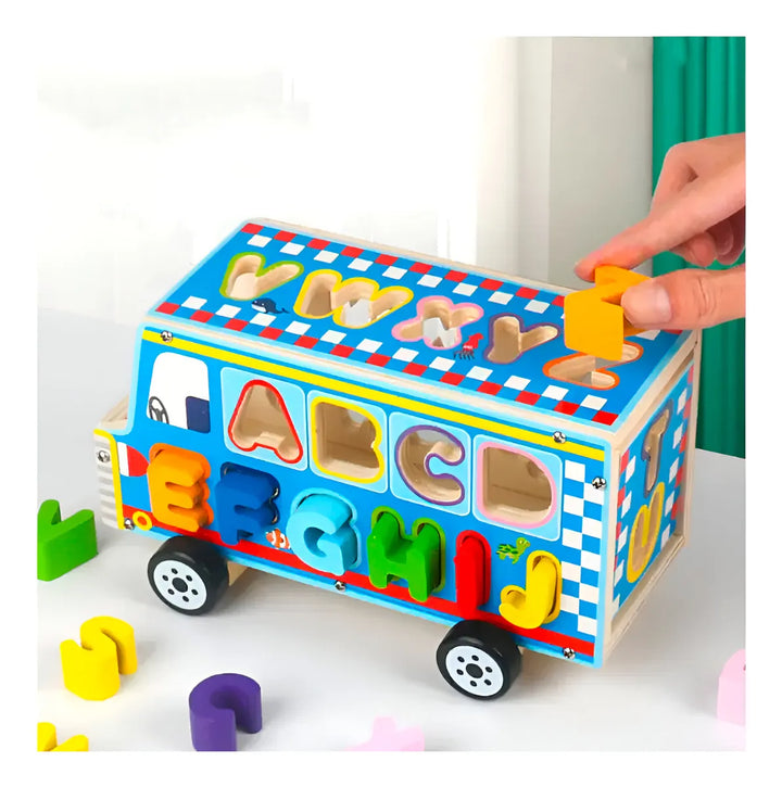 Bus Multifuncional Para Encajar En Madera Para Niños