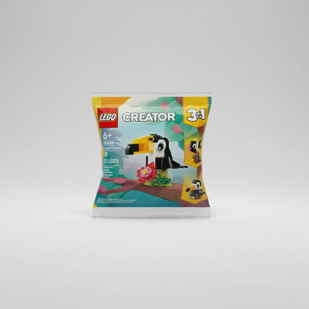 Lego 3 En 1 Tucán Tropical 59 Piezas Para Niños