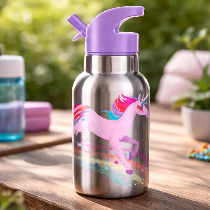 ermo De Acero Inoxidable Unicornio Para Niños