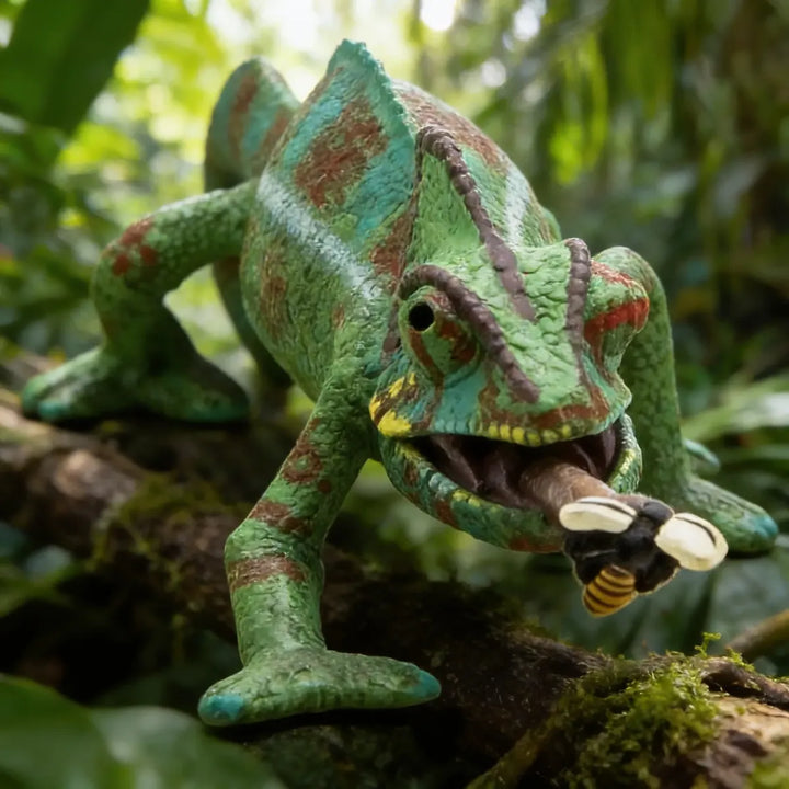 Figura Coleccionable Camaleón Pintado A Mano Papo Niños