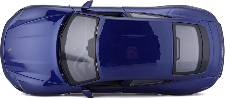 Carro Bburago 1/43 Coleccionable Porshe Taycan Turbos Azul