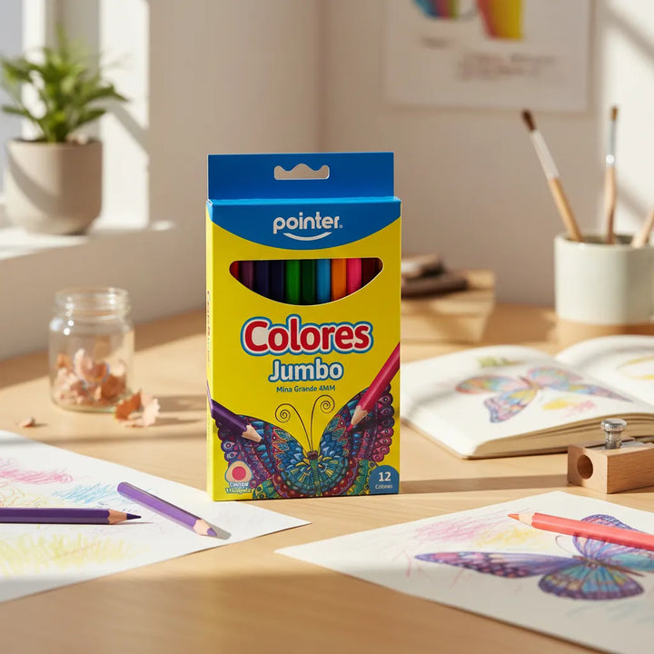 Caja De Colores Gruesos Jumbo