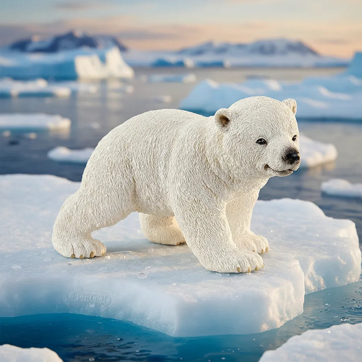 Figuras Cria Oso Polar Hecho A Mano Schleich
