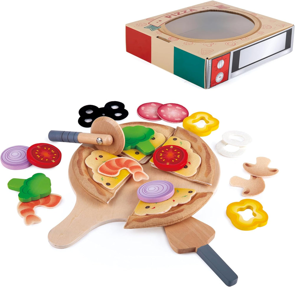 Juego De Pizza Ingredientes De Madera Niños