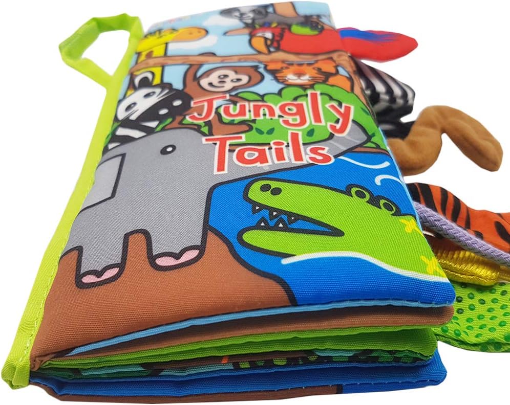 Libro Didáctico Tela Colas La Jungla Para Niños