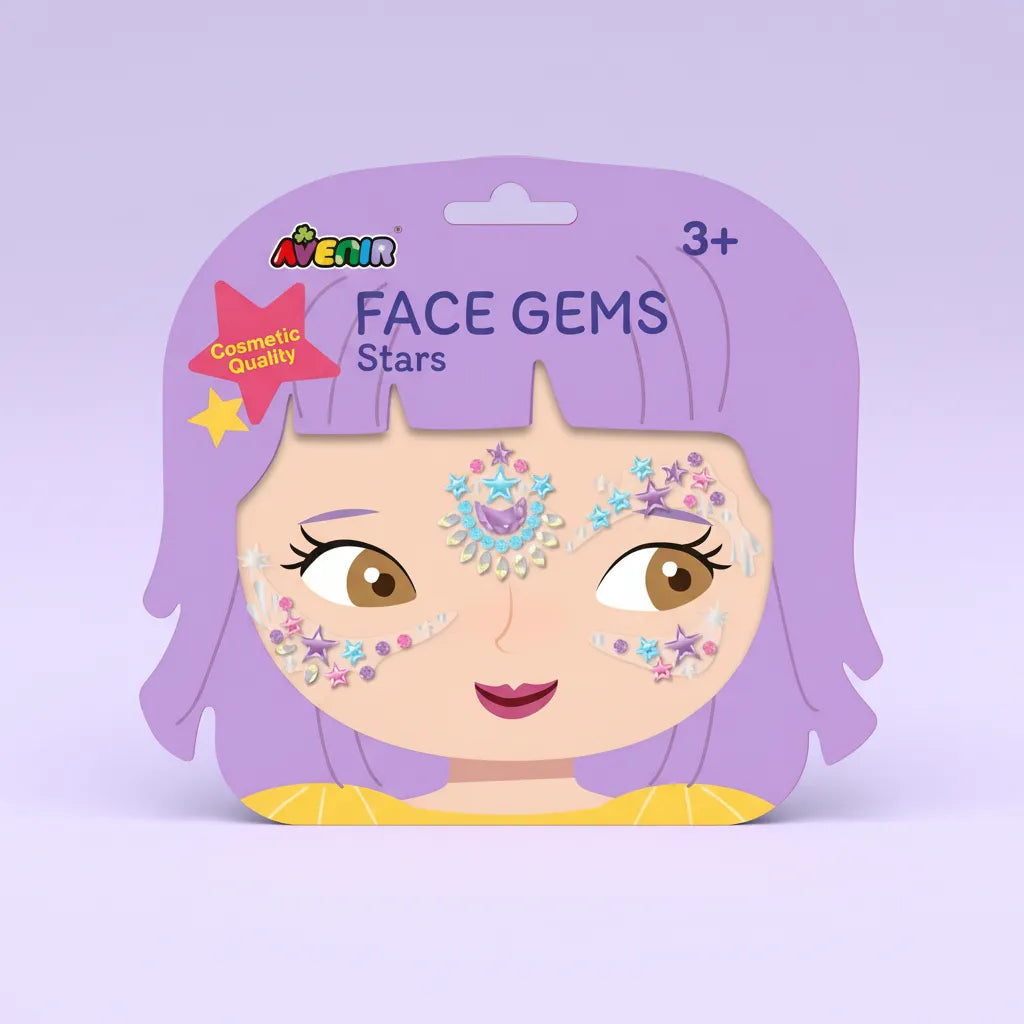 Set De Arte y Manualidades Gemas Para El Rostro Estrellas