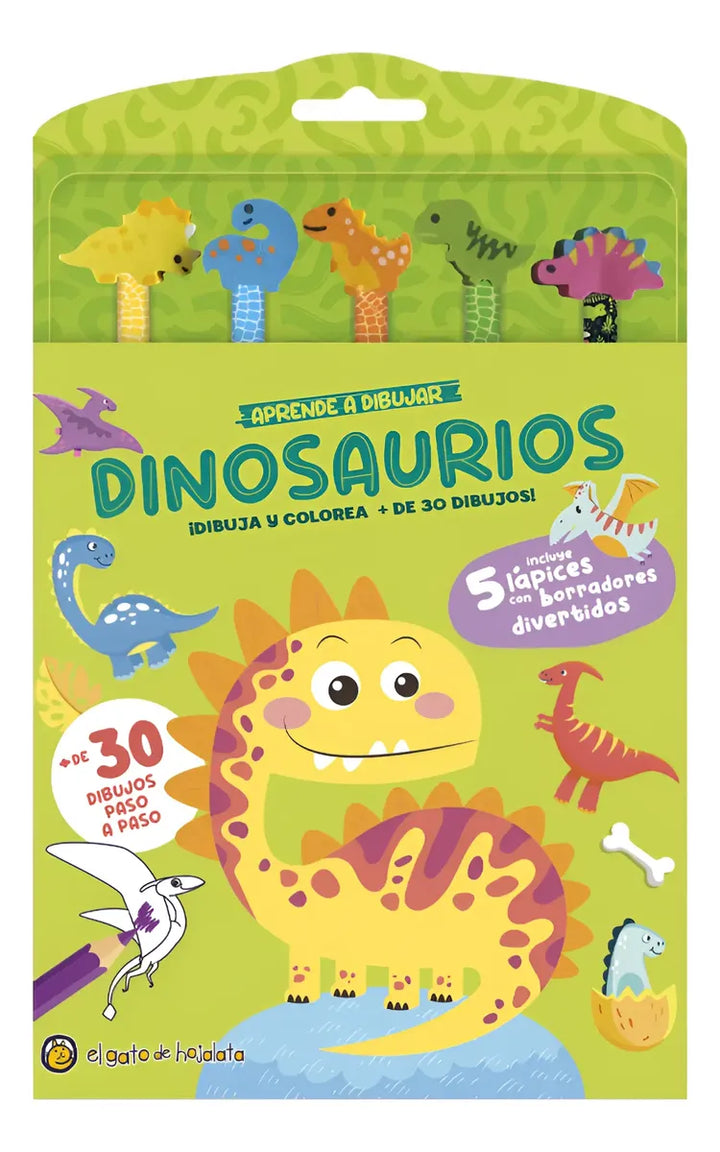 Libro Colorear Aprende A Dibujar Dinosaurios Niños