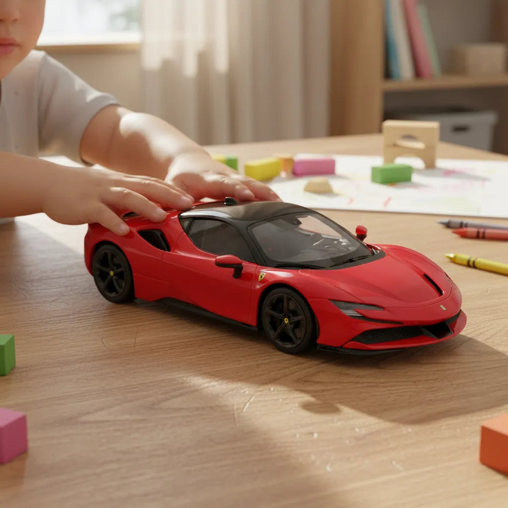 Carro A Escala Ferrari Sf90 Con Luces y Sonido