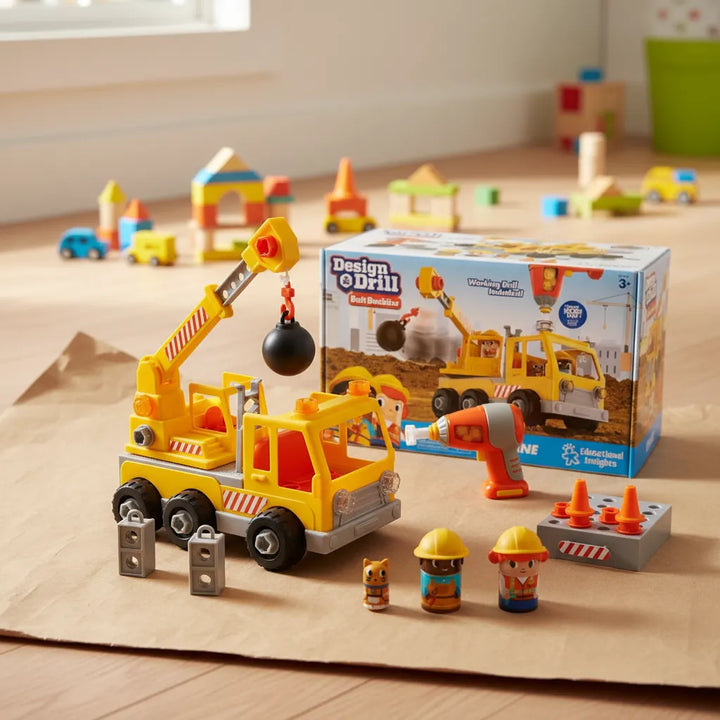 juego Camión Demolición Taladro Eléctrico Niños