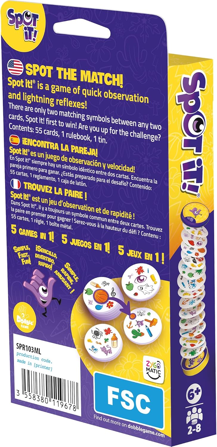 Juego De Mesa Spot It Clásico Para Niños familia