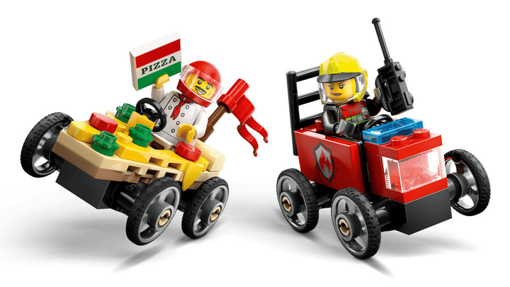 Juego Lego Original City Pizza Vs Camión De Bomberos Niños