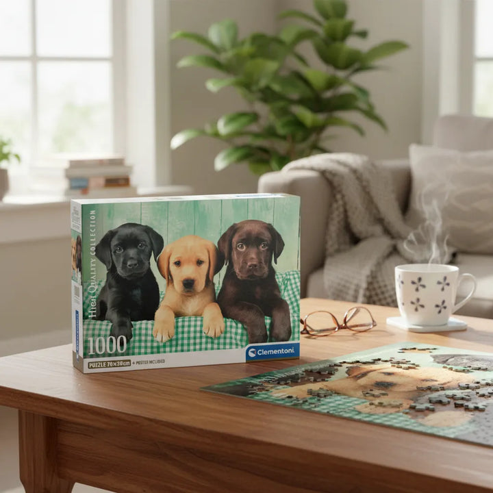 Rompecabezas 1000 Piezas Cachorros Labrador Clementoni